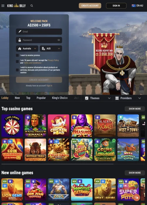 Platform King Billy Casino